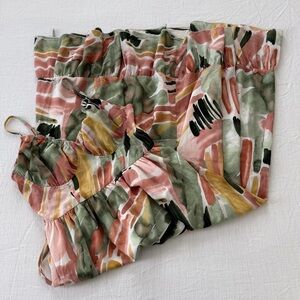 Simplee Abstract Print Midi Dress